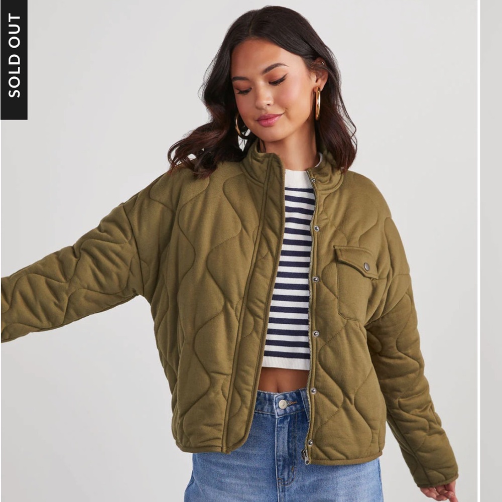 Thread & supply quilted knit jacket
